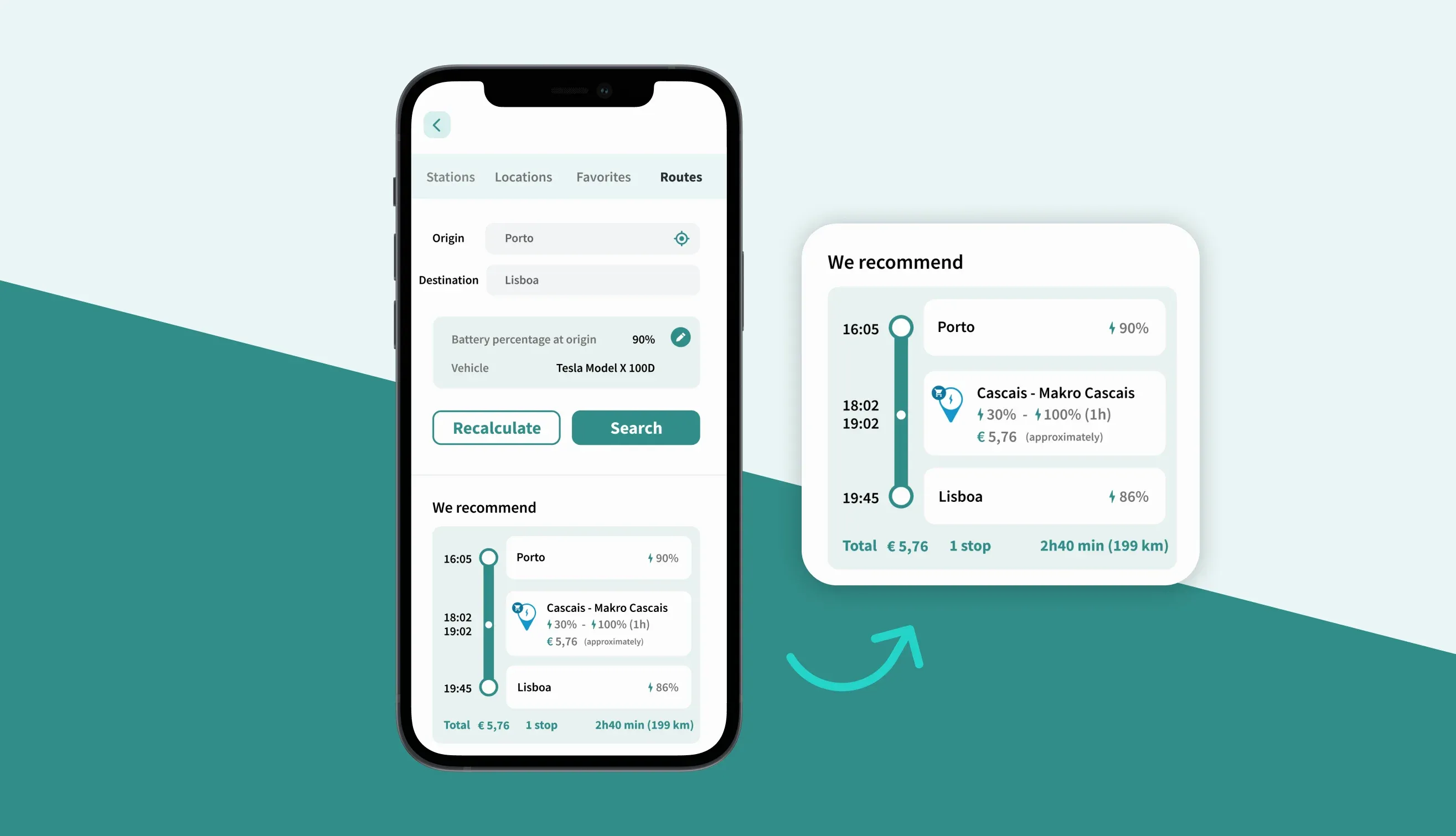 App miio - Planning Route